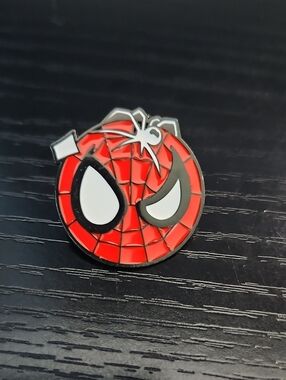 Marvel Spider-man Inspired Red Spider Mask Enamel Pin